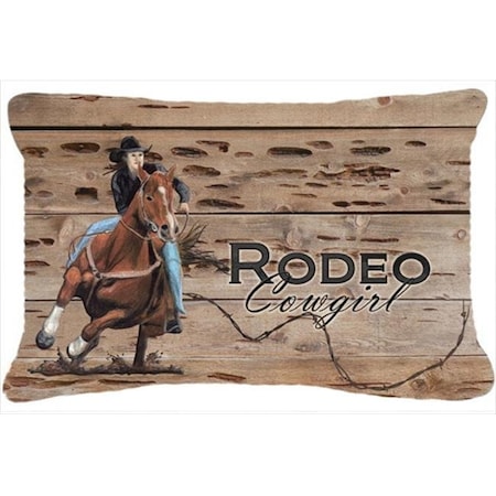 Carolines Treasures Carolines Treasures SB3055PW1216 Rodeo Cowgirl Barrel Racer Indoor & Outdoor Fabric Decorative Pillow SB3055PW1216